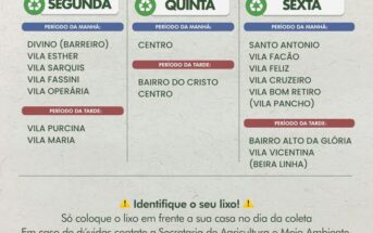 Mudança na coleta seletiva!